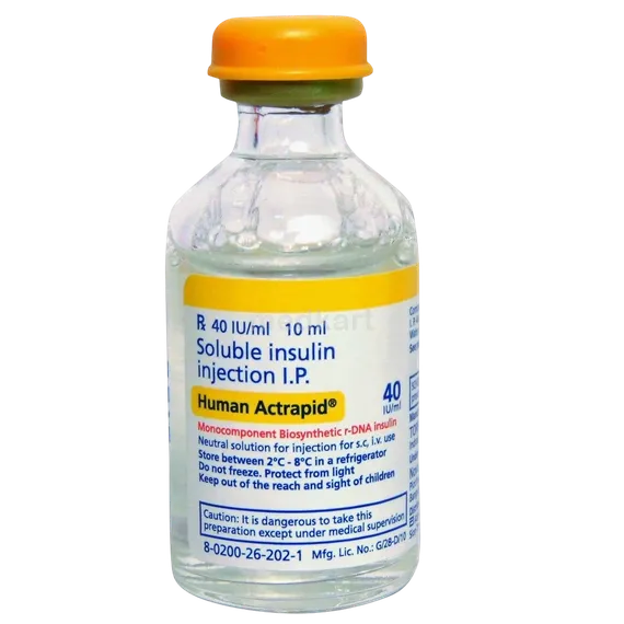 human actrapid 40iu vial 10 ml